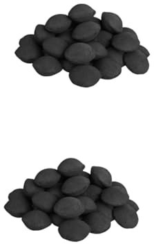 ibasenice 2 Paquetes Barbq Tool Carbon Briquetas De Carbón Cocinando Interrogatorio Intenso Parrilla Cámping Briquetas De Ahumador Briqueta De Barbacoa Mezcla De Carbón De Bambú Negro