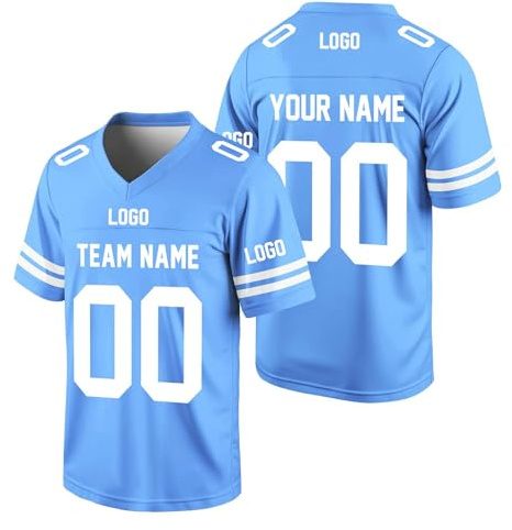 Genérico Camisetas de Rugby Personalizadas con Nombre del Equipo, número y Logotipo, Uniforme Fútbol Americano Impreso Personalizado para Adultos jóvenes y preescolares.