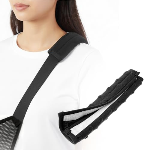 Sling Neck Padding Hand Sling Padding Comfortable Neck Strap Cushion Slim Pad Rotator Cuff Surgery Arm Immobilizer Brace Cover Pillow Wrist Hand Injury Padded for Cushions Shoulder Pads Minky Black