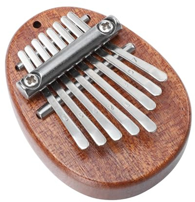 Veemoon Piano de Pulgar Kalimba de Madera Maciza 8 Teclas Mini Portátil Instrumento Musical Simple Adultos Teclado Piano Práctico para Principiantes y Obsequio Musical