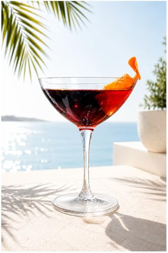 Topkapi 250.422 Campari Ferrari - Bicchieri da cocktail, max 160 ml, in cristallo senza piombo, per aperitivi, cocktail, digestivi, 2 pezzi