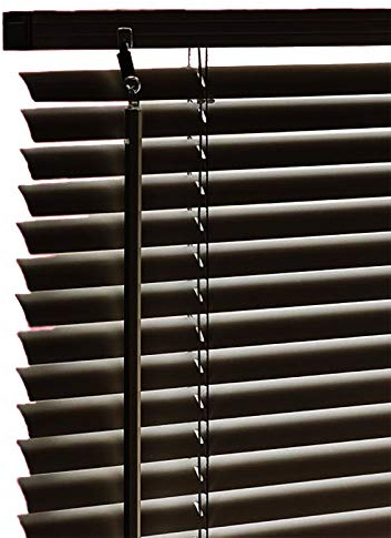 Homestyle Vinyl Slat Mini Venetian Blind Black 120cm x 150cm