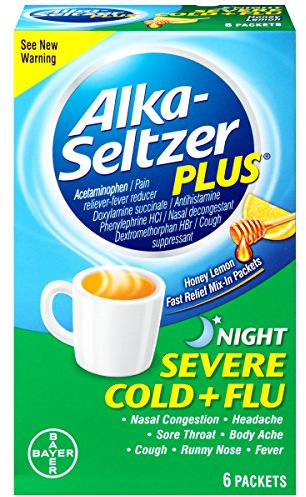 Alka-Seltzer Plus Severe Cold and Flu Night Powder, 6 Count