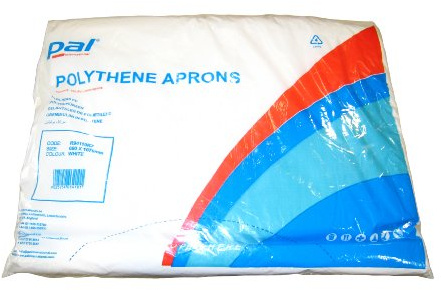 Geen Merk Pack of 100 White Disposable Polythene Apron