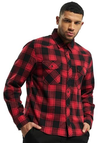 Brandit Check Shirt Herren Baumwoll Hemd 5XL Red-black