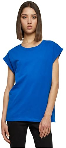 Urban Classics Ladies Extended Shoulder Tee, Camiseta Mujer, Brightblue, L