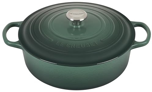 Le Creuset Enameled Cast Iron Signature Round Wide Dutch Oven, 6.75 qt., Artichaut