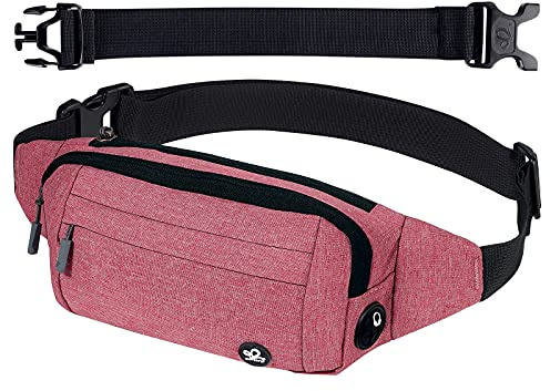Waterfly Bumbags Waist Fanny Pack Ladies Bum Bag Men Women | Long Strap, Adjustable Belt, Hiking, Running, Jogging, Festival, Travel, Flat, Mini, Extension Strap