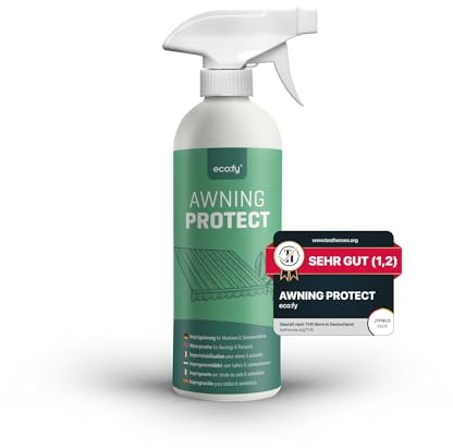 eco:fy Markiser och parasoll, impregnering, spray, solsegel, skydd mot fukt och smuts, UV-stabil (0,5 liter)