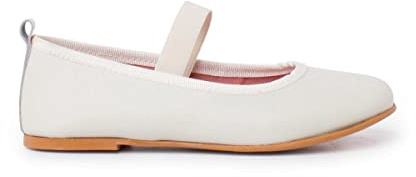 Pisamonas Bailarinas Ceremonia Napa con Tira Elástica Talla 37 Color Porcelana