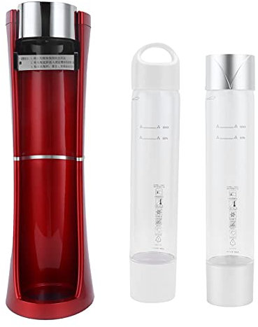 Machine à Soda, Machine à Eau Pétillante, Machine à Eau Gazeuse En Acier Inoxydable Pour la Maison, Avec Machine à Soda Et Deux Bouteilles D'eau Vides, Rapide, Portable (rouge)