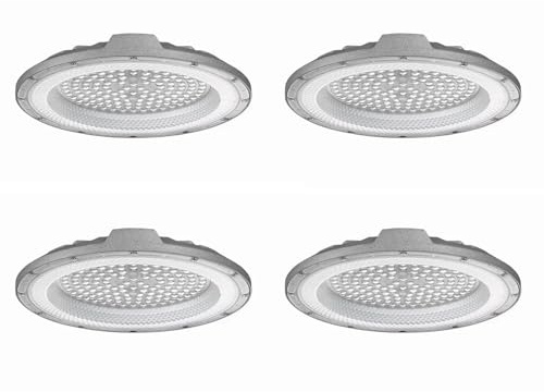 Jandei - Pack x4 Campana LED UFO DOB, Blanco Frío 6000K, Alta Potencia con 110 lm/vatio PF 0,95 6KV, Foco de Exterior IP65. Perfecto para Entorno Industrial, Naves, Garajes, Negocios... (50W)