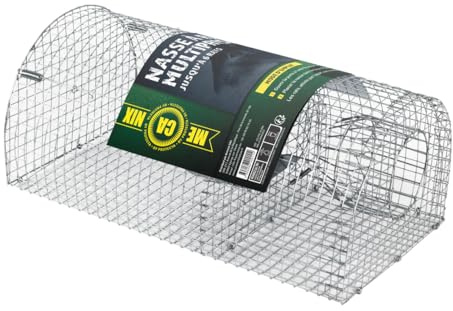 Mecanix® - Piège à Rats – Nasse rongeurs Galvanisée – Cage Capture Rats Vivants –Format Tunnel– Multicapture Jusqu’à 6 Rats - sans Danger Enfant et Animaux Domestiques – Réutilisable– 40x23x18cm