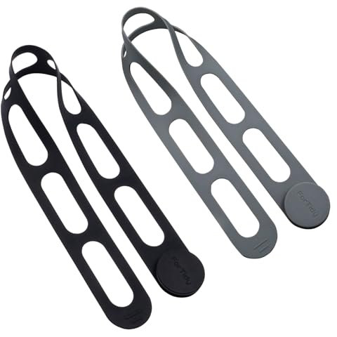 ForTidy Rubber Silicone Lid Straps, Works for Universal Slow Cookers, Pots, Pots, Bento Box, Pan and Bowl, 2 Pieces, Self-Locking Lid and Transport Solution