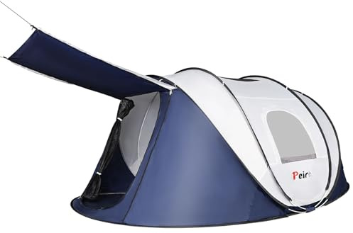 Camping Pop Up Tent, 2-4 Person Automatic Easy Setup Tents, 2 Doors-Instant Popup Family Tents for Camping, Hiking, Traveling (Upgrade)
