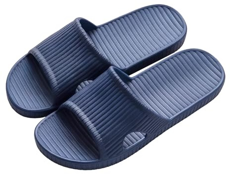 Milaloko Women Men Shower Slippers Open Toe Summer Sliders Sandals Non-Slip Unisex Slip On Slippers for Home Indoor Bathroom Pool