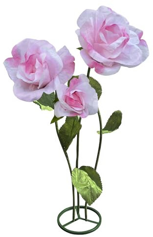 lifemet 3 Stück Riese Künstliche Blumen Deko - Riesige Papierblume, realistische Kunstrosen, für Hochzeiten, Geburtstagsfeiern, Heimdekoration, Foto-Requisiten, Party-Hintergrunddekoration (Rosa)