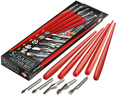 Essdee Raschietto Set di Cutter (5 Assortiti stampini e Porta)