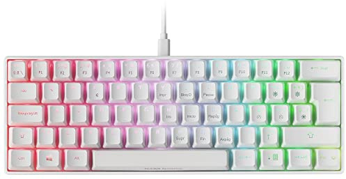 Mars Gaming MKMINIWRES, Ultra-Kompakte Mechanische Tastatur, Full RGB Chroma, Schalter OUTEMU PRO Rot, Weiß, Spanische Sprache
