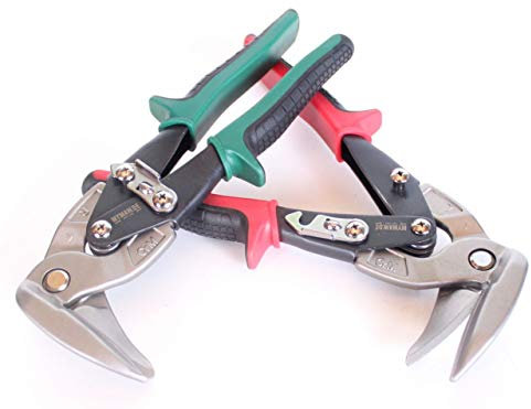 1 Paar Winkel Figuren-Blechscheren Durchlaufschere Kurvenschere Kreise schneiden