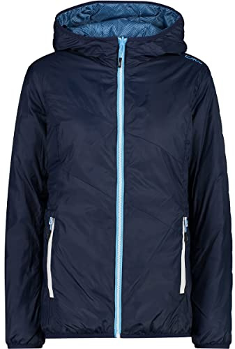 CMP - Veste femme réversible à capuche fixe, Bleu ciel poussiéreux, XS
