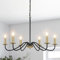 MRHYSWD 6 Flammig Kronleuchter Gold Schwarz Hängeleuchte Modern Vintage Kronleuchter Für Wohnzimmer Küche Esszimmer Esstisch Schlafzimmer Flur, Industrial Pendelleuchte Höhenverstellung