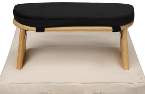 Yoga-Meditationshocker mit Zipr-Kissen, leicht zu zerlegen und zu reinigen, geeignet für Zuhause, Meditation, Gebet und Yoga, Schwarz