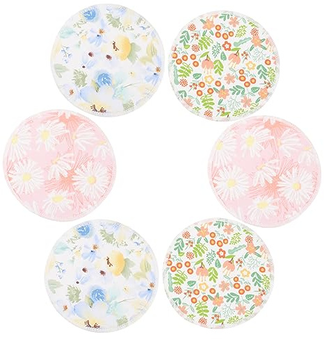 HAPINARY Lot De 6 Coussinets D’allaitement Réutilisables Pour Maternité, Absorbants, En Fibre De Bambou Lavable, Respirants, Confortables Pour Femmes Enceintes Et Allaitantes