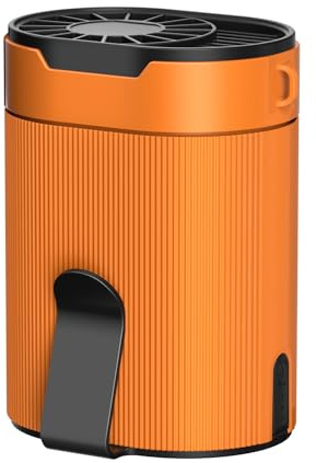 COZOME Mini fläkt batteri uppladdningsbar, bärbar midjeklippsfläkt under t-shirt med 4 vindhastigheter, stark turbokrage USB-fläkt med 6 600 RPM för vandring, arbete, byggplats
