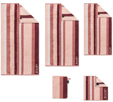 Joop! Handtücher Vibe 1698 22 Puder Rosa Streifen Gestreift Waschhandschuh Seiflappen Gästetuch Duschtuch Frottiertücher, Größe:Duschtuch 80x150 cm