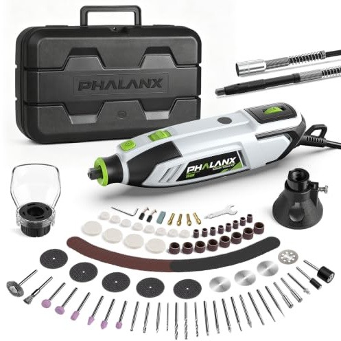 200W Rotary Tool Kit, 10000-38000 RPM 6 Speed Multi-Tool with Flex Shaft & 132pcs Accessories Kit, Power Rotary Tools for DIY Crafts, Engraving, Sanding, Polishing & Drilling