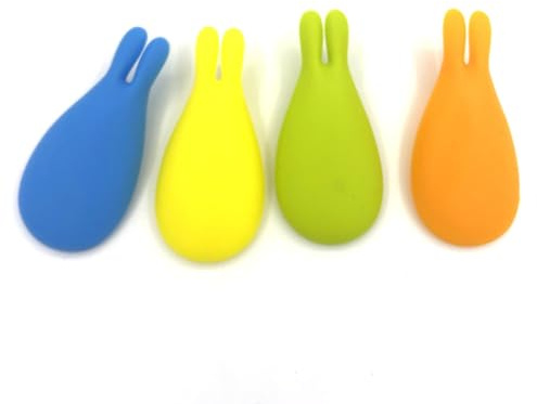 LALAFINA Segnabicchieri Facili da Pulire 3 Pezzi Colore Casuale in Silicone a Forma di Coniglio, Marcatori per Bicchieri Creativi ed Unici per Feste e Occasioni Speciali