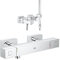 Grohe Eurocube Einhand-Wannenbatterie (mit Handbrause Wandhalter und Schlauch und Grohe Grohtherm Cube Brausethermostat)
