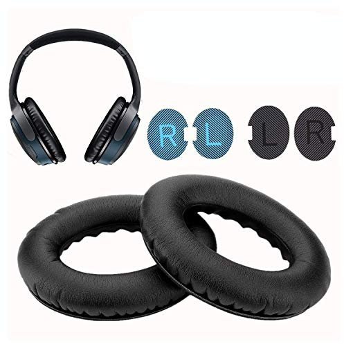 Coussinets d'oreille, Oreillette de Remplacement pour Oreillette Bose AE2/AE2W QuietComfort 15 QC15 QC25 QC2 QC35/ SoundTrue & SoundLink Ae2 Ae2i Ae2w Casque Circum-aural (Noir)