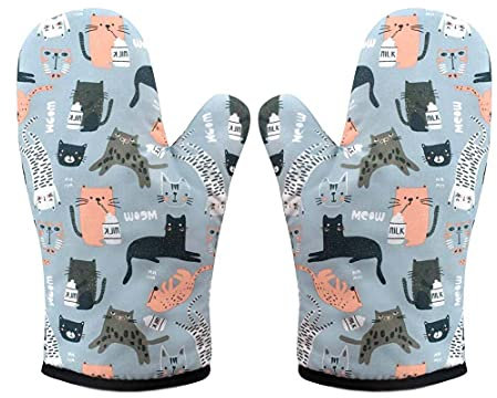Cisixin 1 Paio Guanti Isolanti in Cartone Animato, Simpatici Guanti da Forno da Cucina, Adatti per Cucina, Forno, Cucinare, Grigliare