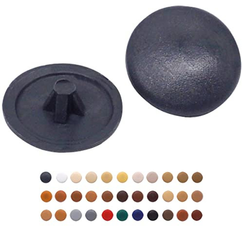 Marcopol 500 Stück Pozidriv Kopf Clip On Kunststoff Abdeckkappen Möbel Dekorative Kappe (500, Anthrazit S0)