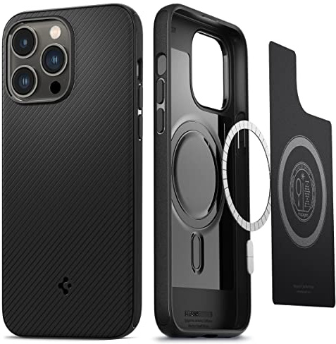 Spigen Mag Armor MagFit Hülle für iPhone 14 Pro Max für MagSafe Magnetisch Case Handyhülle -Matte Black