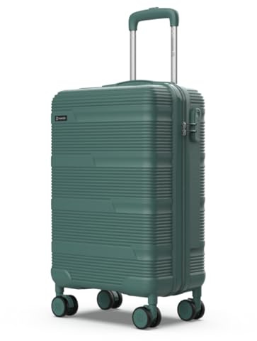 NUMADA - Maleta de Viaje Cabina 55x40x20cm (38,4L) Upfly T10 XS Apta para Ryanair con Cierre de Combinación y 4 Ruedas. Maleta de Mano Rígida Resistente, Ligera con Interior Compartimentado | Verde