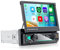 Flip Out Single Din Stereo RDS with Apple Carplay Wireless Android Auto,Radio 1 DIN with 7 Inch Manual Touch Screen,Bluetooth Handsfree Mirror Link FM/RDS SWC,Support USB/AUX/Type-C