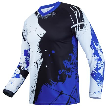 PSPORT Maillot de vélo tout-terrain pour jeunes, maillot de VTT à manches longues pour enfants, maillots de descente pour moto, motocross, BMX, moto MX, course tout-terrain