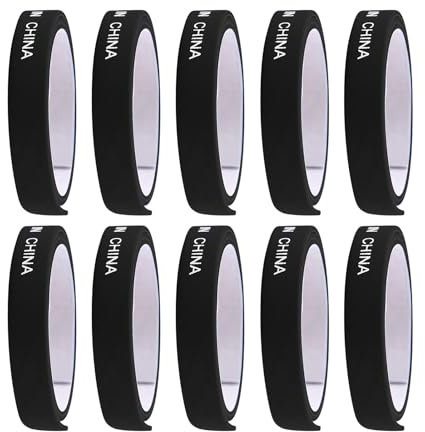 Cinta de borde para tenis de mesa – 10 bandas de protección para borde de raqueta – Adhesivo resistente para accesorios deportivos de competición y partidos regulares