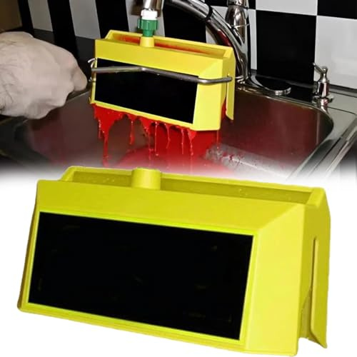 FiTspi Limpiador de rodillos de pintura, herramienta de limpieza profesional para rodillos de pintura, FastWasher, cepillo giratorio para rodillo de pintura pequeño y ancho para el baño exterior del