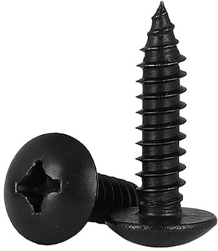 10/20/50/100 Uds M3 M4 M5 M6 longitud 6-50mm chapado negro 304 Cruz de acero inoxidable Phillips cabeza armazón plana redonda grande tornillo madera autorroscante(M4x6mm 50pcs)