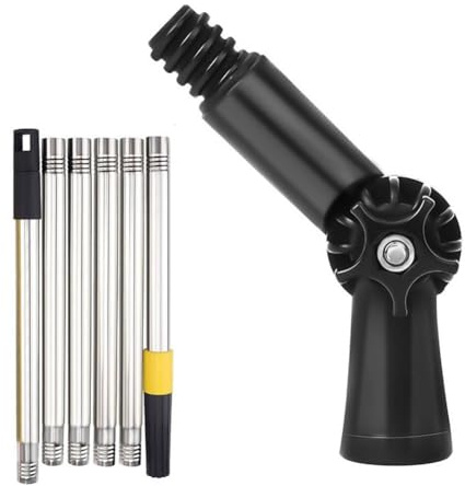 QOXEZY Asta telescopica per rullo di vernice con estensione con 1,8 m e telescopico realizzato in plastica e acciaio inossidabile per semplificare significativamente le tue faccende