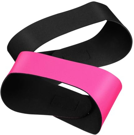 Garneck Lot de 2 Bandeaux de Natation pour Tout-Petits, Taille Moyenne, en Tissu Doux, Couleurs Noir et Rose Fuchsia, Protection Auditive Étanche pour Natation, et Sports Aquatiques