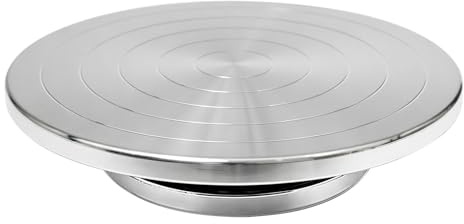 Mocifa Piatto Girevole Ceramica 30 cm Piatto Girevole per Lavorare la Ceramica Giradischi Argilla in Lega di Alluminio Strumenti Fai da Te Tornio Manuale Ruota per Scultura di Argilla