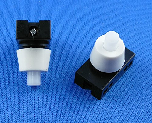 Druckschalter, 250V/2A, weiß, 2 Stellungen: EIN / AUS