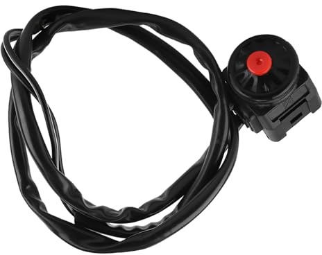 Interruttore Manubrio Moto, Fydun 7/8 22mm Universale Killswitch Moto Interruttore a Pulsante del Clacson Pulsante Stop Moto per la Maggior Parte dei Tipi di Motociclette