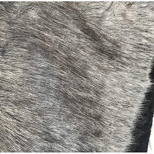 160x50cm Tela De Piel De Lobo Sintética Engrosada, Tapicería De Pelo Largo Y Peludo Marrón Suave para Decoración De Ropa De Bricolaje, Manta Ligera De Pelo Largo Y Peludo(Color:Gris Oscuro)