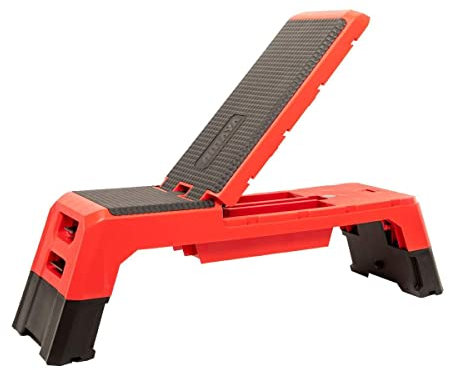 AMAYA SPORT Step Banco Funcional, Banco Inclinado para Entrenamiento Fitness, Banco para Pesas y ejercicios de Musculación, Banco de Gimnasio Reclinable en 10 Posiciones
